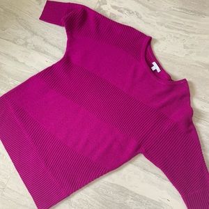 New York & Company Deep Magenta Knit Sweater